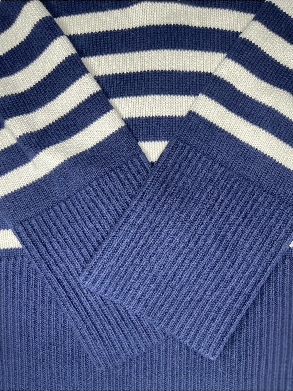Gap Navy and White Striped Collared Sweater - Picture 6 of 15